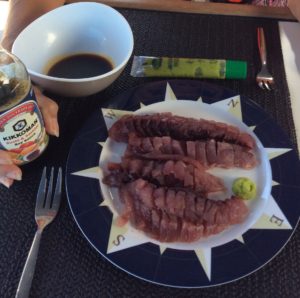 Fresh tuna sashimi for lunch